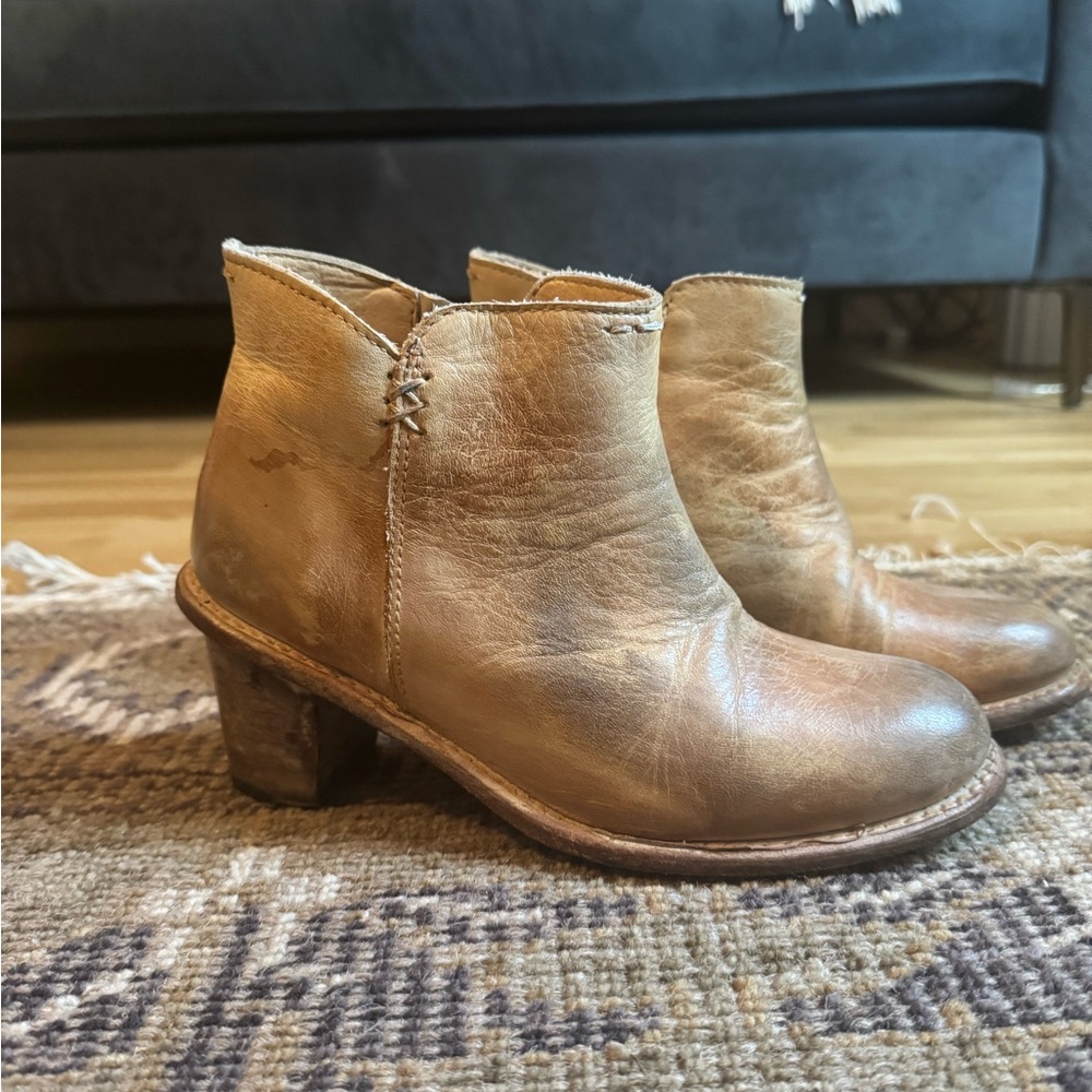 EUC Bed Stu Distressed Brown Ankle Boots 6